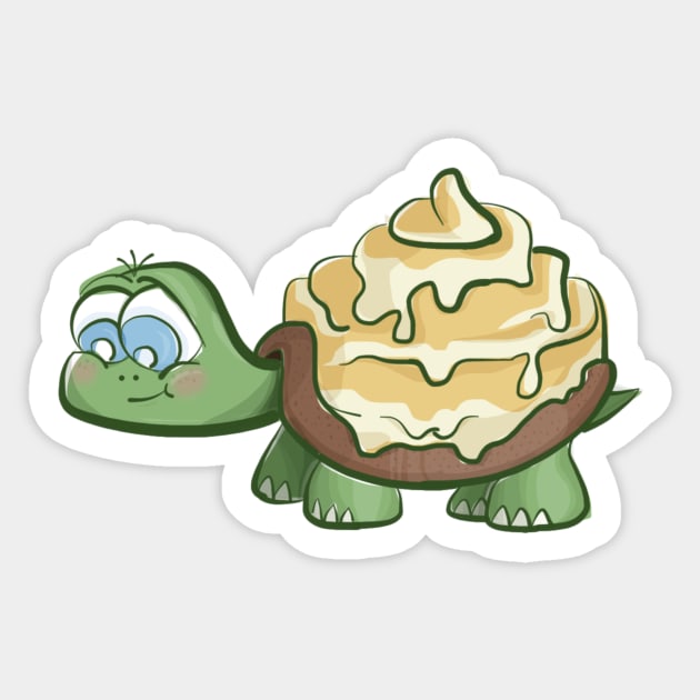 Cinnamon Bun Turtle Sticker by eddysims